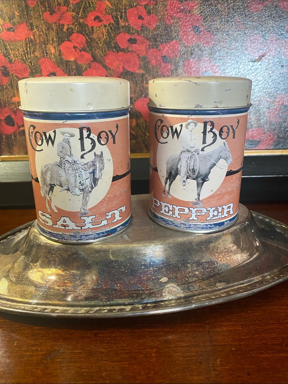 Gift Corral Western Cowboy Tin Orange set